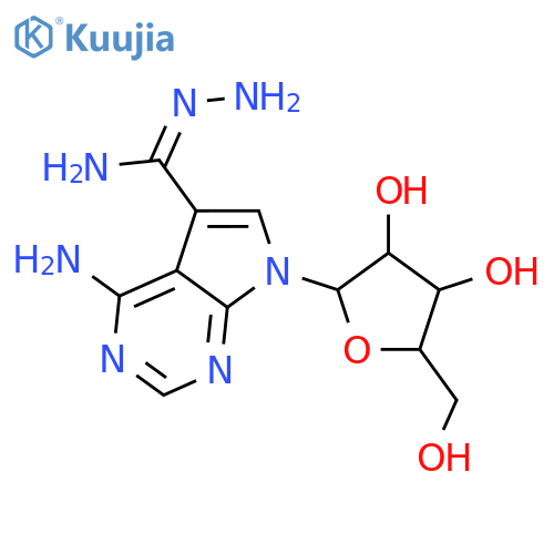 7H-Pyrrolo[2,3-d]pyrimidine-5-carboximidicacid, 4-amino-7-b-D-ribofuranosyl-,hydrazide structure