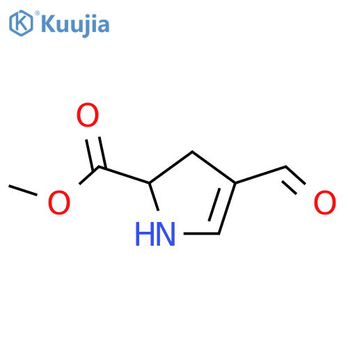 1H-Pyrrole-2-carboxylicacid, 4-formyl-2,3-dihydro-, methyl ester structure