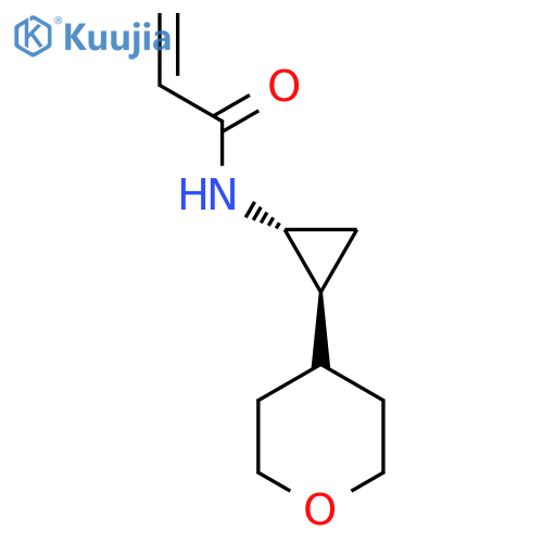 Rac-n-[(1r,2s)-2-(oxan-4-yl)cyclopropyl]prop-2-enamide structure