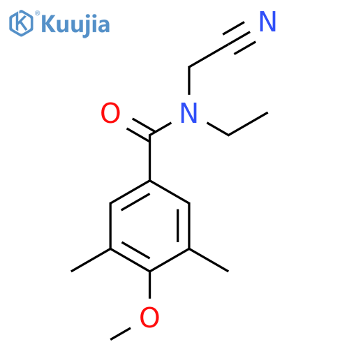 N-(Cyanomethyl)-N-ethyl-4-methoxy-3,5-dimethylbenzamide structure