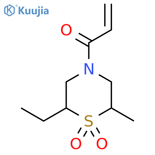 2-Ethyl-6-methyl-4-(prop-2-enoyl)-1lambda6-thiomorpholine-1,1-dione structure