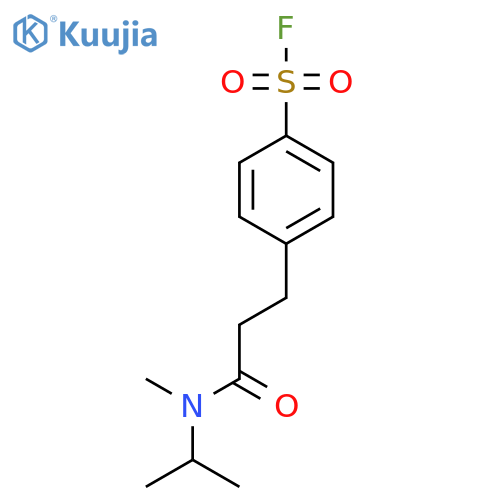 4-{2-[Methyl(propan-2-yl)carbamoyl]ethyl}benzene-1-sulfonyl fluoride structure