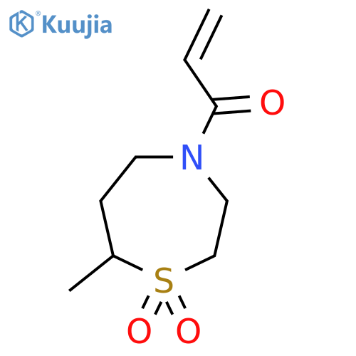 7-Methyl-4-(prop-2-enoyl)-1lambda6,4-thiazepane-1,1-dione structure