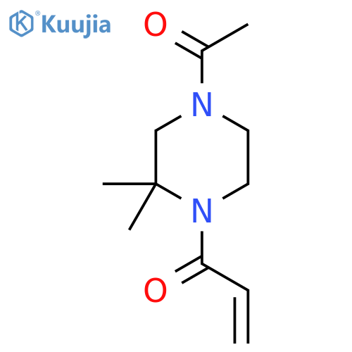 1-(4-Acetyl-2,2-dimethylpiperazin-1-yl)prop-2-en-1-one structure