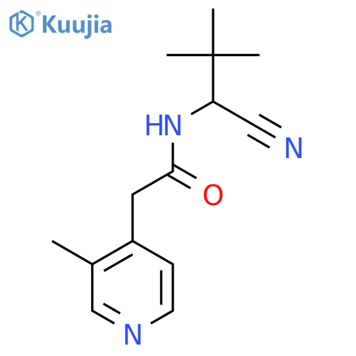 N-(1-Cyano-2,2-dimethylpropyl)-2-(3-methylpyridin-4-yl)acetamide structure