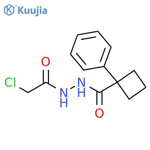 N'-(2-chloroacetyl)-1-phenylcyclobutane-1-carboh
ydrazide structure