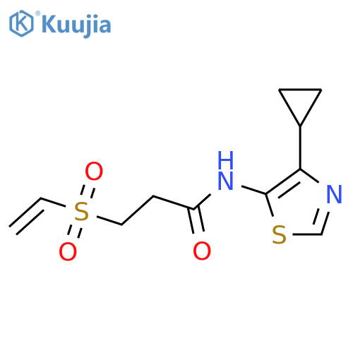 N-(4-cyclopropyl-1,3-thiazol-5-yl)-3-(ethenesulfonyl)propanamide structure