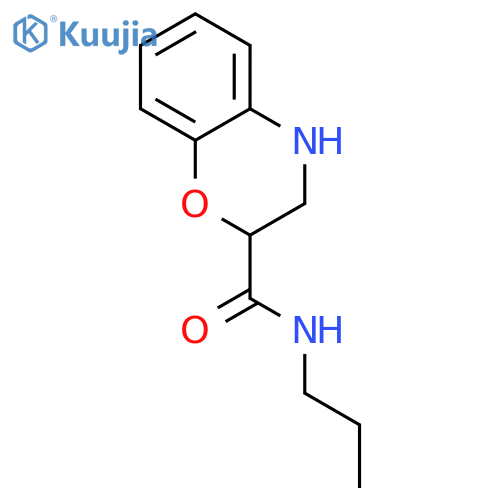 N-propyl-3,4-dihydro-2H-1,4-benzoxazine-2-carboxamide structure