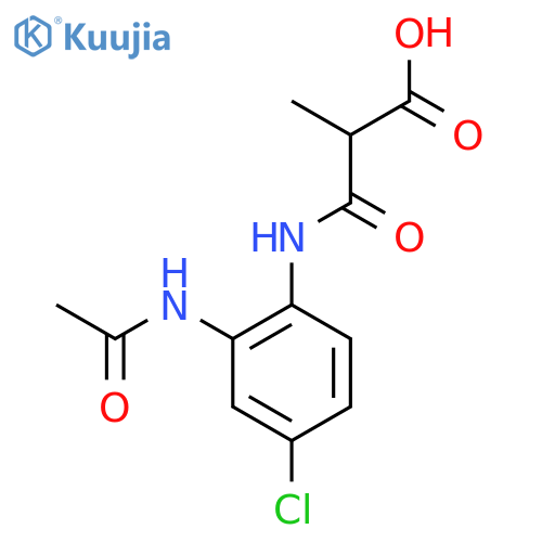 2-[(4-Chloro-2-acetamidophenyl)carbamoyl]-2-methylacetic acid structure