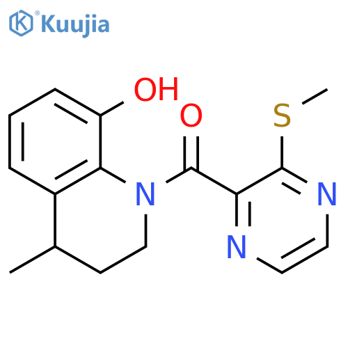 (8-Hydroxy-4-methyl-3,4-dihydro-2H-quinolin-1-yl)-(3-methylsulfanylpyrazin-2-yl)methanone structure