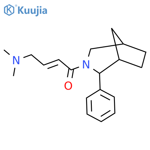 4-(Dimethylamino)-1-{2-phenyl-3-azabicyclo[3.2.1]octan-3-yl}but-2-en-1-one structure