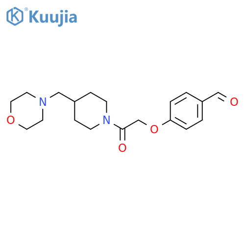 4-(2-{4-[(Morpholin-4-yl)methyl]piperidin-1-yl}-2-oxoethoxy)benzaldehyde structure