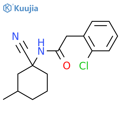 2-(2-Chlorophenyl)-N-(1-cyano-3-methylcyclohexyl)acetamide structure