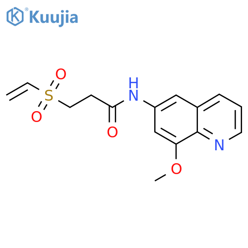 3-Ethenylsulfonyl-N-(8-methoxyquinolin-6-yl)propanamide structure