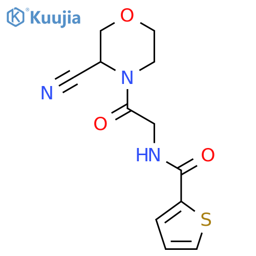 N-[2-(3-Cyanomorpholin-4-yl)-2-oxoethyl]thiophene-2-carboxamide structure