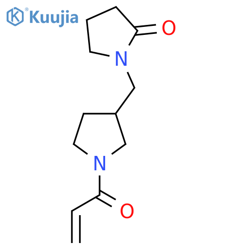 1-[(1-Prop-2-enoylpyrrolidin-3-yl)methyl]pyrrolidin-2-one structure