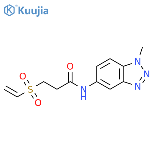 3-(ethenesulfonyl)-N-(1-methyl-1H-1,2,3-benzotriazol-5-yl)propanamide structure