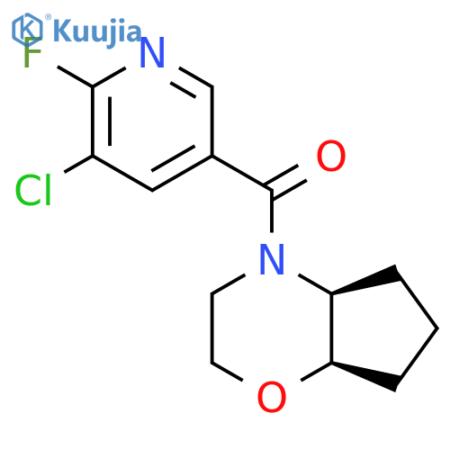 Rac-5-[(4ar,7as)-octahydrocyclopenta[b][1,4]oxazine-4-carbonyl]-3-chloro-2-fluoropyridine structure
