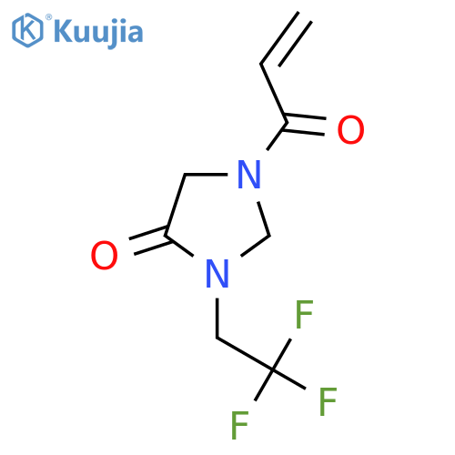 1-(Prop-2-enoyl)-3-(2,2,2-trifluoroethyl)imidazolidin-4-one structure