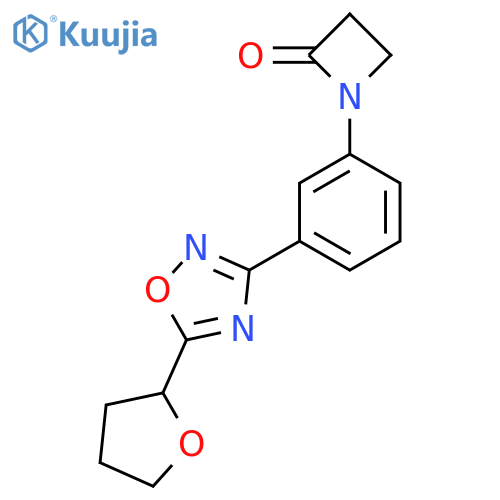 1-[3-[5-(Oxolan-2-yl)-1,2,4-oxadiazol-3-yl]phenyl]azetidin-2-one structure