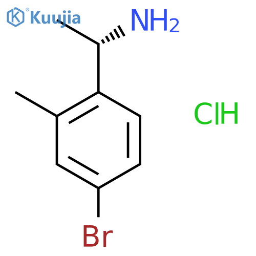 (1S)-1-(4-bromo-2-methylphenyl)ethan-1-amine hydrochloride structure