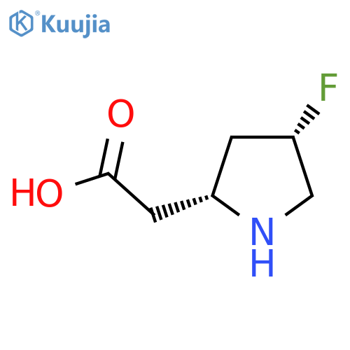 2-(2R,4S)-4-fluoropyrrolidin-2-ylacetic acid structure