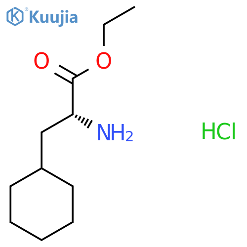 ethyl (2R)-2-amino-3-cyclohexylpropanoate hydrochloride structure