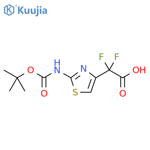 2-(2-{(tert-butoxy)carbonylamino}-1,3-thiazol-4-yl)-2,2-difluoroacetic acid structure