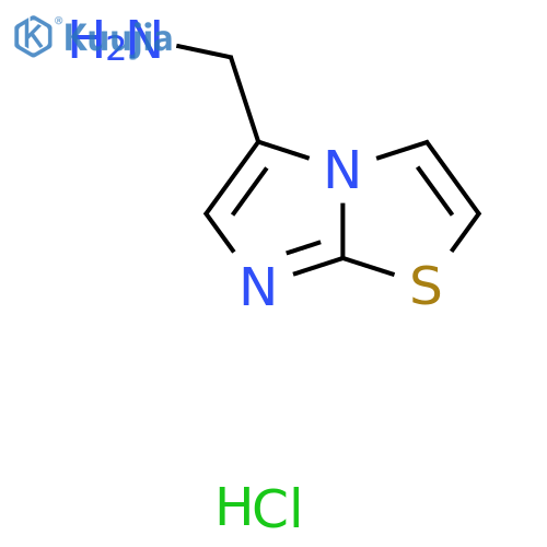 {imidazo2,1-b1,3thiazol-5-yl}methanamine hydrochloride structure