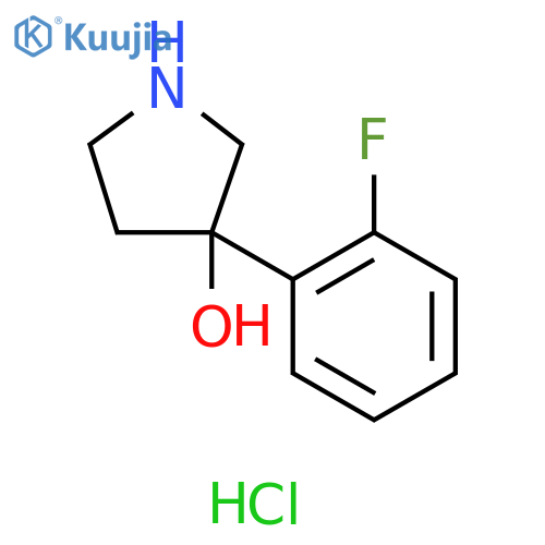 3-(2-fluorophenyl)pyrrolidin-3-ol hydrochloride structure