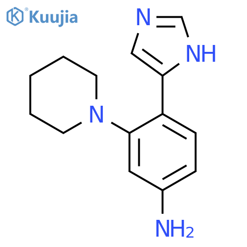 4-(1H-imidazol-4-yl)-3-(piperidin-1-yl)aniline structure