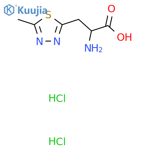 2-Amino-3-(5-methyl-1,3,4-thiadiazol-2-yl)propanoic acid dihydrochloride structure
