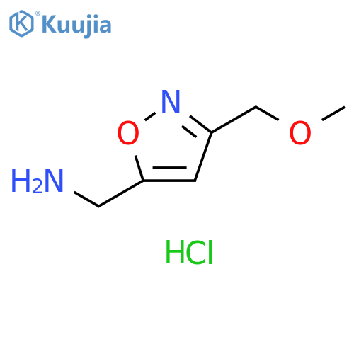 3-(methoxymethyl)-1,2-oxazol-5-ylmethanamine hydrochloride structure