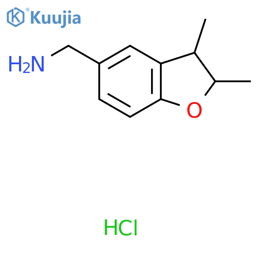 (2,3-dimethyl-2,3-dihydro-1-benzofuran-5-yl)methanamine hydrochloride structure
