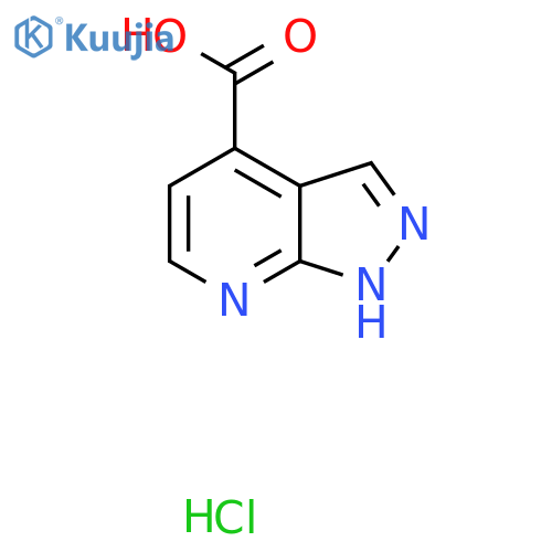 1H-pyrazolo3,4-bpyridine-4-carboxylic acid hydrochloride structure