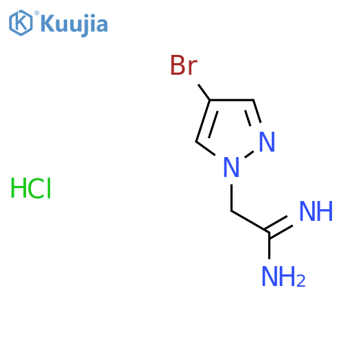2-(4-bromo-1H-pyrazol-1-yl)ethanimidamide hydrochloride structure