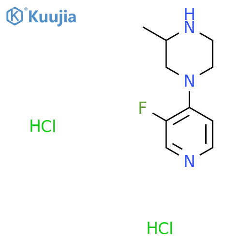 1-(3-fluoropyridin-4-yl)-3-methylpiperazine dihydrochloride structure