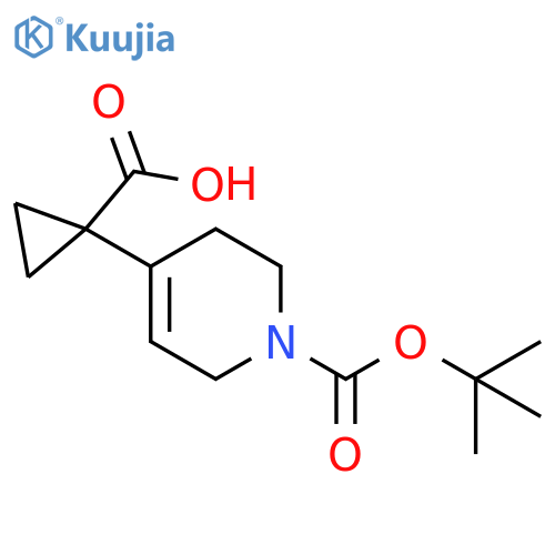 1-{1-(tert-butoxy)carbonyl-1,2,3,6-tetrahydropyridin-4-yl}cyclopropane-1-carboxylic acid structure