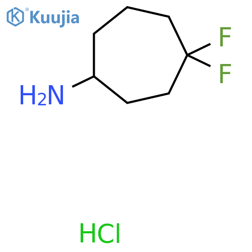 4,4-Difluorocycloheptan-1-amine hydrochloride structure