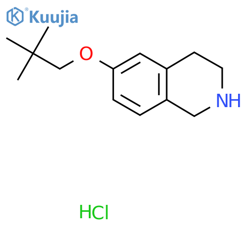 6-(2,2-dimethylpropoxy)-1,2,3,4-tetrahydroisoquinoline hydrochloride structure