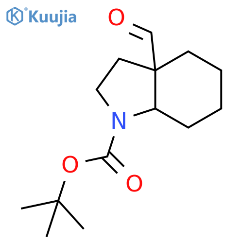 tert-butyl 3a-formyl-octahydro-1H-indole-1-carboxylate structure
