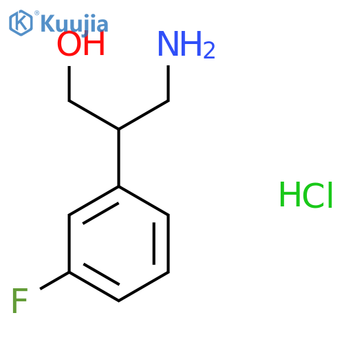 3-amino-2-(3-fluorophenyl)propan-1-ol hydrochloride structure