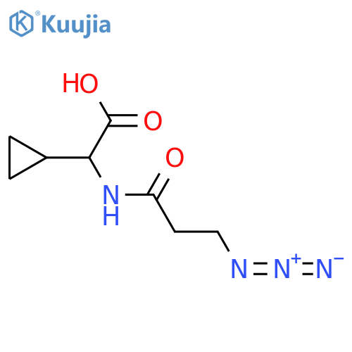 2-(3-azidopropanamido)-2-cyclopropylacetic acid structure