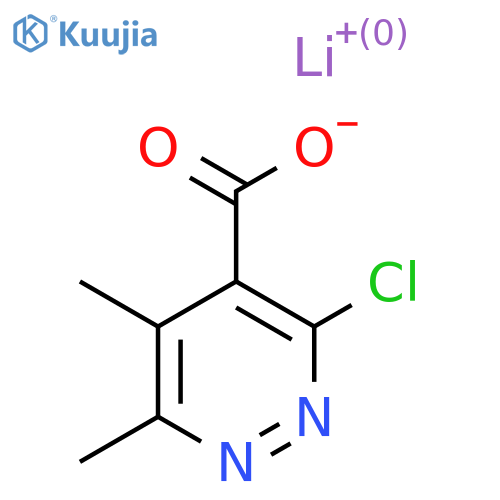 lithium(1+) 3-chloro-5,6-dimethylpyridazine-4-carboxylate structure