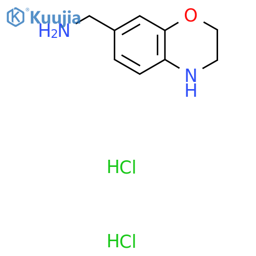 (3,4-dihydro-2H-1,4-benzoxazin-7-yl)methanamine dihydrochloride structure