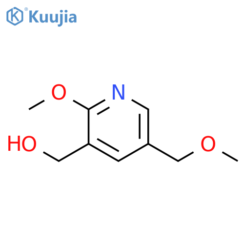 2-methoxy-5-(methoxymethyl)pyridin-3-ylmethanol structure