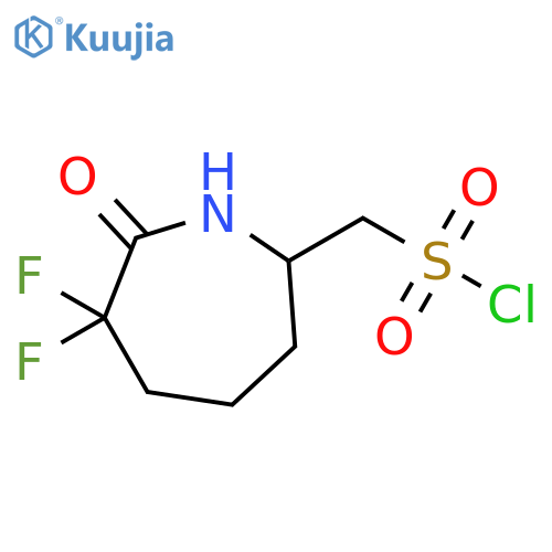 (6,6-difluoro-7-oxoazepan-2-yl)methanesulfonyl chloride structure