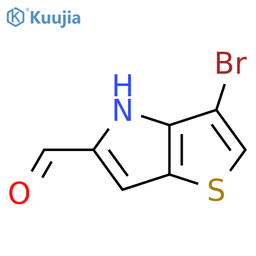 3-bromo-4h-thieno[3,2-b]pyrrole-5-carbaldehyde structure