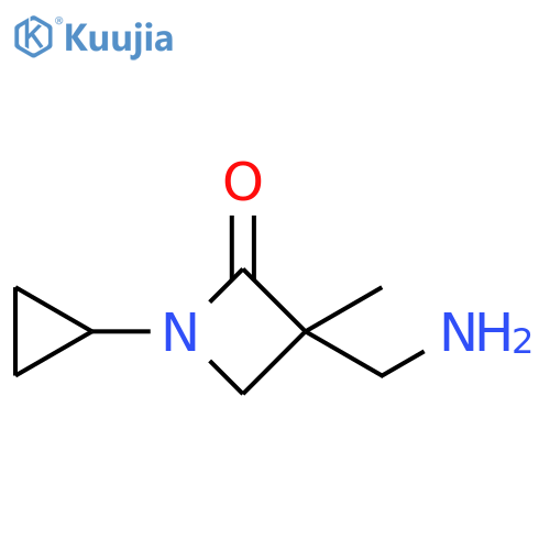 3-(aminomethyl)-1-cyclopropyl-3-methylazetidin-2-one structure