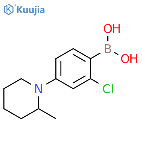 2-Chloro-4-(2-methylpiperidin-1-yl)phenylboronic acid structure
